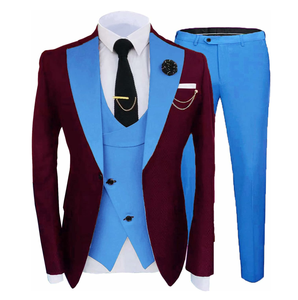 Trajes de Hombre Personalizados de Fabricante OEM, Transpirables, de Color Sólido, de Primera Calidad, Trajes de Dos Piezas, Trajes de Etiqueta, Pantalones y Chaquetas - Product Image 3