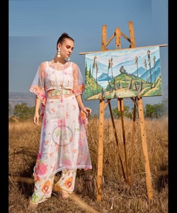 Caftan marocain traditionnel pour femmes en robes de satin perlées avec broderie élégante et tenue de soirée de luxe ensemble de robes formelles - Product Image 1