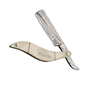 Navaja de Afeitar Recta de Acero Inoxidable, Herramienta de Barbería para Salón, Hecha a Medida por Pissco Pakistán - Product Image 3