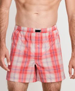 100% coton tissé tissu haute qualité Stretch hommes Boxer coupe décontractée Logo personnalisé taille moyenne élastique bouton-braguette conception - Product Image 1