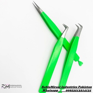 Pince à cils en acier inoxydable écologique avec logo personnalisé pour extensions de cils, poignée en forme de cœur, pour faux cils en fibre - Product Image 5