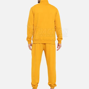 Ropa deportiva de moda para hombre más vendida, chándales de algodón 100% transpirables de alta calidad personalizados, conjuntos de invierno de Color sólido - Product Image 4