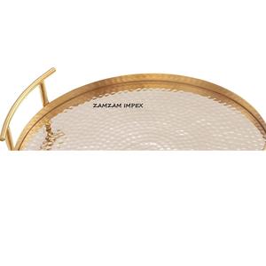 ถาดเสิร์ฟและจานตกแต่งทำจากเหล็กอเนกประสงค์รูปทรงเรขาคณิตทรงกลมที่ทันสมัยสำหรับทุกโอกาส - Product Image 3