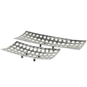 Bandeja de servicio de aluminio plateado Rectangular de alta calidad, bandeja de Metal decorativa para el hogar, Hotel, restaurante, precio al por mayor - Product Image 1