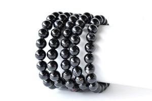Trending Black Tourmaline 8mm Round <b>Beaded</b> <b>Bracelet</b> Premium Natural Healing Crystal For Meditation Fashion Jewelry at Best Price - Product Image 3