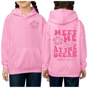 Sweat-shirt à capuche imperméable en polaire pour fille, collection automne-hiver 2025, manches longues, doux, avec logo imprimé sur le devant, pull mignon - Product Image 4