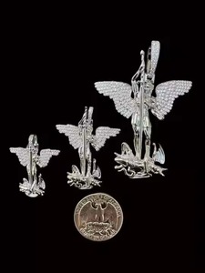 MOISSANITE-Pendentifs et breloques en argent sterling 925 massif, 3 tailles de pendentif en argent. - Product Image 4