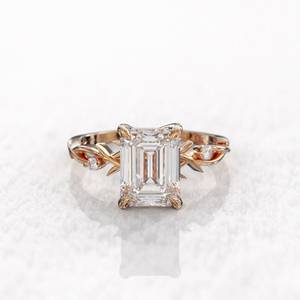 Anillo de Oro Amarillo de 18K de Primera Calidad, Certificado IGI, Diamante Cultivado en Laboratorio de Corte Esmeralda de 1.51CT, Anillos de Joyería de Moda para Mujer, Regalo de Boda - Product Image 2