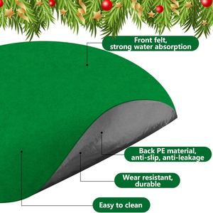 Falda para Árbol de Navidad, Piel Sintética Esponjosa, Suave y Cálida, Ecológica, Decoración Festiva para el Hogar, Cubierta Base para Interiores, Accesorio Festivo de Fábrica - Product Image 2
