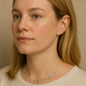 <b>Silver</b> 925 Drop Chain <b>Necklace</b> Design Pendant Wholesale Jewelry Factory in Thailand - Product Image 1