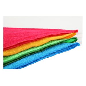 Lot de 4 chiffons de nettoyage en microfibre 30x40cm, style uni, multi-usages pour sols, voitures, surfaces de cuisine - Product Image 1