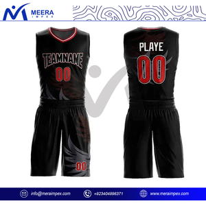 Ensemble d'uniformes de basket-ball pour hommes personnalisés tissu en maille à séchage rapide et respirant coutures durables imprimé logo de l'équipe personnalisé - Product Image 4