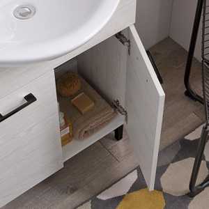 Mueble de Baño de Suelo Ravenna de Roble Blanco de 65 cm, Elegantes Conjuntos de Baño - Product Image 5