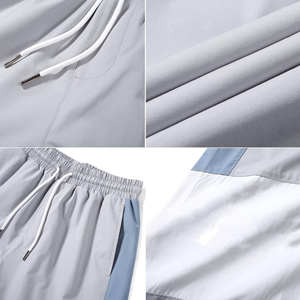 100% Nylon blanco Casual Cargo pantalones de hombre logotipo personalizado cordón cierre ligero pantalones de chándal bolsillo pantalones sueltos de hombre 2025 - Product Image 3