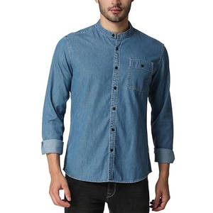 Chemise en jean pour homme, vêtement de mode, respirante, 100% coton, séchage rapide, personnalisable, vente chaude, taille personnalisée - Product Image 1