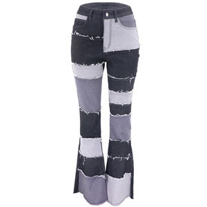 2025 pantalones vaqueros rasgados bordados de talla grande para mujer, Vaqueros ajustados elásticos de estilo Vintage de cintura alta para mujer, Sexy verano invierno - Product Image 4