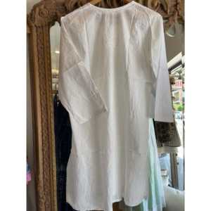 Traje de Baño Floral Empress Blanco sobre Blanco con Bordado - Product Image 5