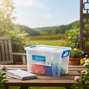 Really Useful Box 12L Transparent Plastic Storage <b>Bin</b> 46.5x27x15.5cm - Product Image 3