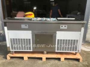 Máquina Automática para Hacer Helados en Rollo de Acero Inoxidable de Doble Bandeja para ETL, 110V/220V, para Helados Caseros de Frutas y Leche, Nueva Condición - Product Image 2