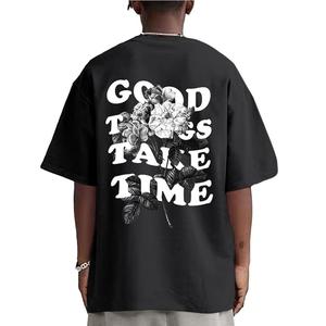 T-shirt décontracté surdimensionné à manches courtes pour hommes 100% coton avec design personnalisable à séchage rapide respirant Bangladesh vente en gros - Product Image 2