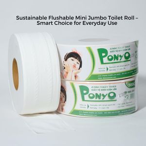 Mini rouleau de papier toilette géant en bambou ultra absorbant 2 plis, doux et durable, lavable et économique du Vietnam - Product Image 3