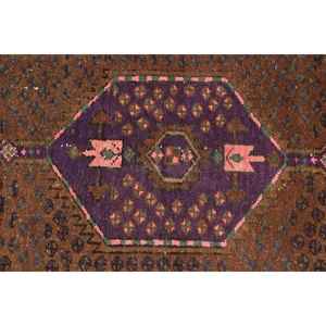 Tapis turc vintage, tapis de 4,4 x 7,6 pieds, tapis marron à pois - Product Image 5