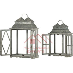 Ensemble de 3 lanternes Ramada en métal noir finition artisanale, lanterne à bougie, décoration artisanale pour l'Aïd - Product Image 3