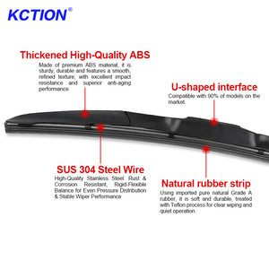 Kction - Accesorios para Automóviles al por Mayor, Nueva Llegada, Limpiaparabrisas Híbridos Universales OEN, Goma Natural, Gancho en U, Pluma Limpiaparabrisas Híbrida - Product Image 2