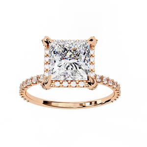 EF แหวนเพชรผ่าผ่าสำหรับผู้หญิงขนาด10K/14K/18K ได้รับการรับรองมาตรฐาน IGI สำหรับผู้หญิง - Product Image 2