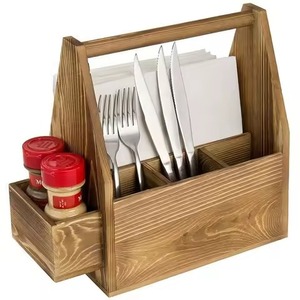 Almacenamiento grande de madera para cubiertos con divisores para organizar pañales de bebé, toallitas húmedas, polvos para bebé y artículos esenciales para la habitación del bebé. - Product Image 1