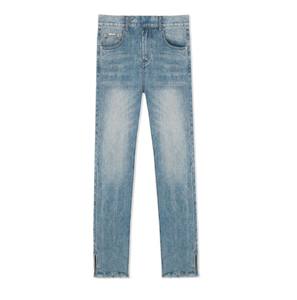 Wholesale Custom 100% Cotton Oxford Denim Pants Breathable Straight <b>Jean</b> Embroidery Patch Loose Baggy Street Style <b>Elastic</b> <b>Waist</b> - Product Image 1