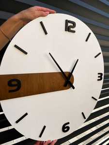 Reloj de pared de madera redondo de resina epoxi de diseño moderno hecho a medida Live Edge regalo rústico para el hogar - Product Image 2