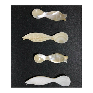 ช้อนเปลือกหอยทำด้วยมือและช้อนแม่มุกสำหรับเกลือและเครื่องเทศหรูหราจากเวียดนาม99ข้อมูลทอง - Product Image 5