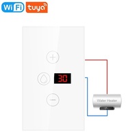 Interruptor de Caldera Inteligente para Hogar, de Vidrio Templado, para PC, Compatible con Zigbee/Wi-Fi, Calentador de Agua, 20A, Pantalla LCD, Control Remoto Vertical