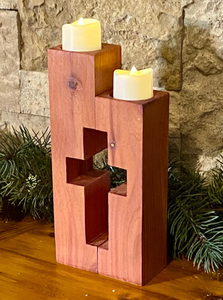 เชิงเทียนไม้รูปทรงกางเขนเวียดนามสำหรับเป็นของขวัญหรืองานศพเพื่อระลึกถึงวิญญาณในโบสถ์สำหรับสถานรับเลี้ยงเด็กทารก - Product Image 4