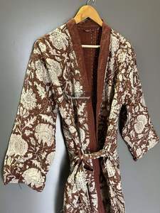 เสื้อแจ็กเก็ตชุดคลุมยาวผ้าฝ้ายของผู้หญิงเสื้อแจ็คเก็ตหนังบุนวมอินเดียระบายอากาศได้ดีอย่างยั่งยืนของขวัญที่สมบูรณ์แบบสำหรับเธอ - Product Image 2