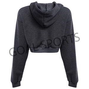 Haut à capuche court de haute qualité, offre personnalisée, dernière conception de Logo, pour femmes, au Pakistan - Product Image 3