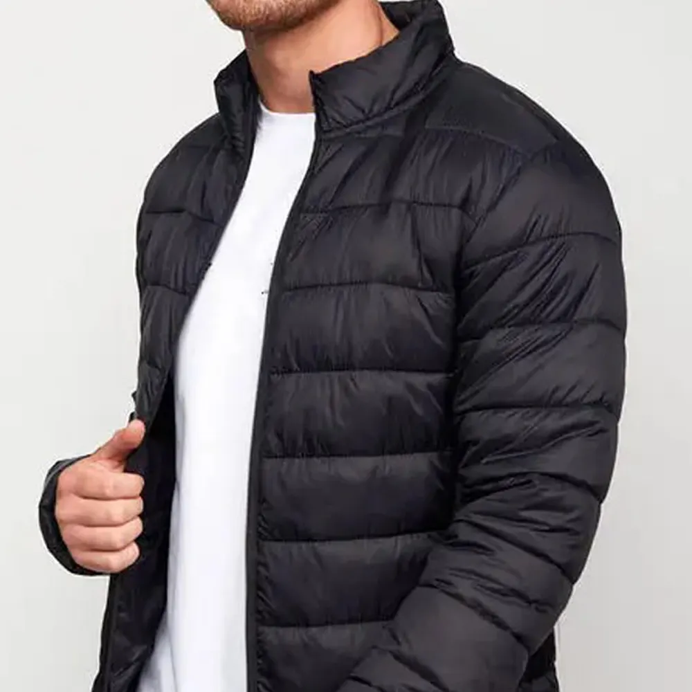 2023 New Style Slim Fit Workout Wear Warm Winter Coat Custom Sport Zip Up Puffer Jacket For Men