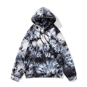 Otoño e invierno nueva corbata teñido gradiente tendencia deportes oscuros Sudadera con capucha hombres y mujeres pareja suéter suelto con capucha - Product Image 6