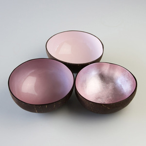 ผลิตภัณฑ์หัตถกรรมอาหารเย็นอาหารธรรมชาติปลอดภัยทำด้วยมือเคลือบกะลามะพร้าวชามทำในเวียดนาม - Product Image 4