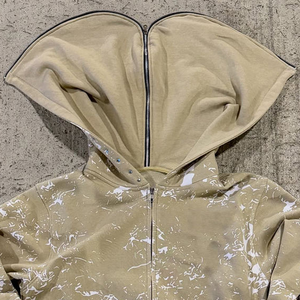 Nouveau sweat à capuche zippé pour hommes Vintage Logo personnalisé Dtg tissu imprimé hommes sweat à capuche zippé 100% coton hommes camouflage sweat à capuche zippé - Product Image 4