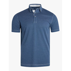 Camiseta Polo de secado rápido con logotipo bordado personalizado al por mayor, camisetas polo transpirables de 200g de algodón y poliéster con estampado liso para hombre - Product Image 1