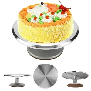 Présentoir à gâteaux et desserts pour fêtes d'anniversaire de mariage Présentoir à pâtisserie en acier inoxydable de première qualité de forme ronde en métal poli miroir - Product Image 5