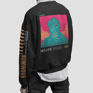 Belle tenue haute Vintage hommes sweat basique coton mélangé incroyable qualité Pakistan fabricant sweat - Product Image 3