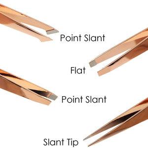 Kit d'outils de beauté pour sourcils de couleur or, pointe pointue, pince à épiler de qualité supérieure pour les poils du visage et l'élimination des poils incarnés - Product Image 6