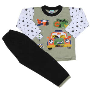 Costume 2 pièces à manches longues pour garçons - Vert - Product Image 5