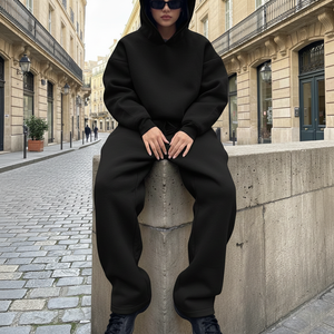 Survêtements d'hiver en molleton français lourd, coton de haute qualité, sweat-shirt surdimensionné, impression numérique, survêtements vierges personnalisés pour hommes - Product Image 6