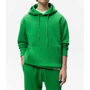 Sweat à capuche surdimensionné en coton mélangé de haute qualité Conception d'épaule tombante Sweat à capuche surdimensionné de qualité supérieure pour hommes - Product Image 1