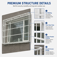 Grille de sécurité pour fenêtre en acier, barres anti-effraction pour fenêtre, protection de fenêtre en métal thermolaqué pour extérieur