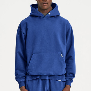 Men Pullover Hoodies 100% Cotton Plain Hoodies in <b>Bulk</b> French <b>Terry</b> Oversized Blank Heavyweight High Quality Hoodies - Product Image 5